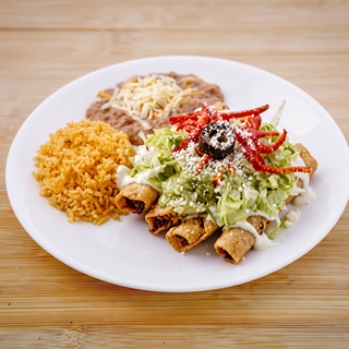 Red Birria Taquito Plate